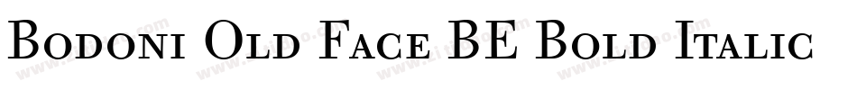 Bodoni Old Face BE Bold Italic Oldstyle Figures字体转换